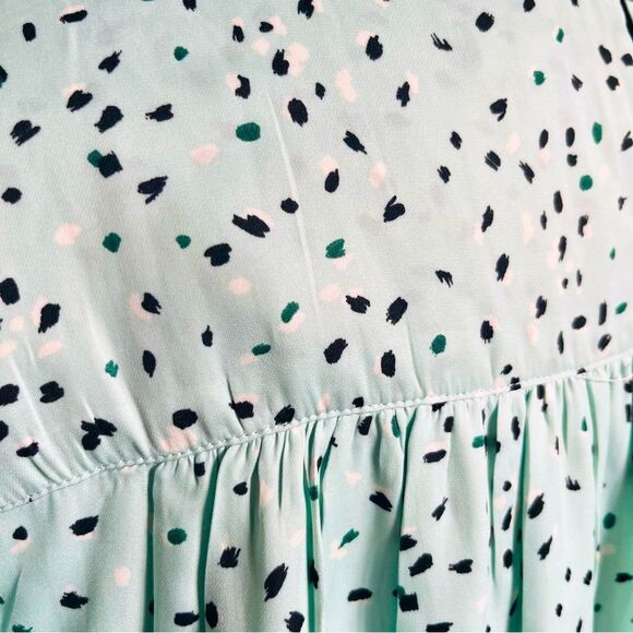 Ann Taylor Green and Blue Bishop Sleeve Sundress - Picture 6 of 8